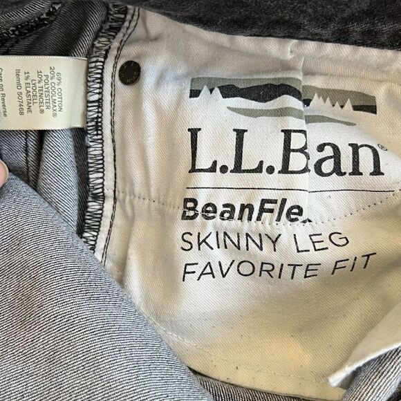 L.L. Bean Washed Black BeanFlex Skinny Leg Jeans - Picture 6 of 7